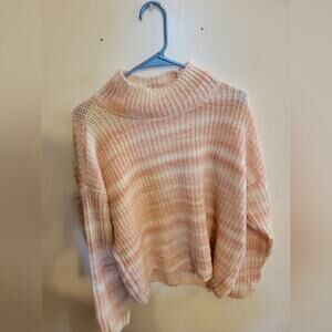 Womens Large Pink and White Striped Calvin Klein Sweater